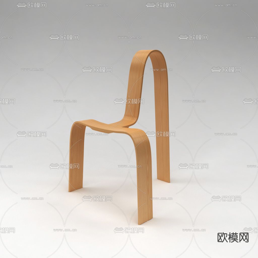 现代极简创意实木单椅免费3d模型下载_ID11929911_3dmax免费模型-欧模网