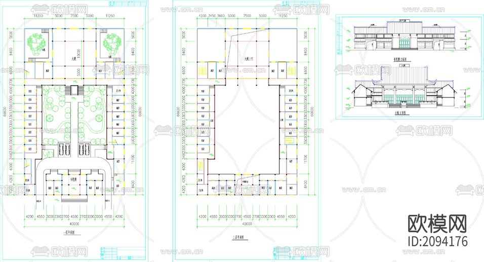 古建筑建筑CAD施工图下载