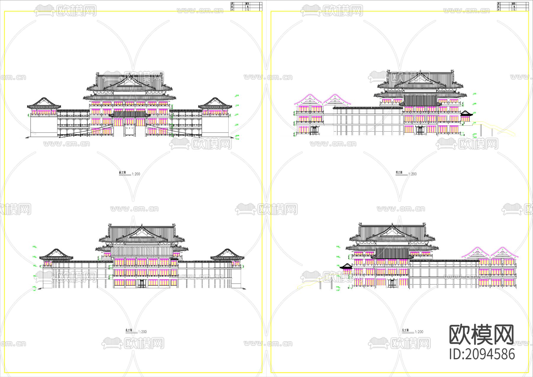 古建筑CAD施工图下载