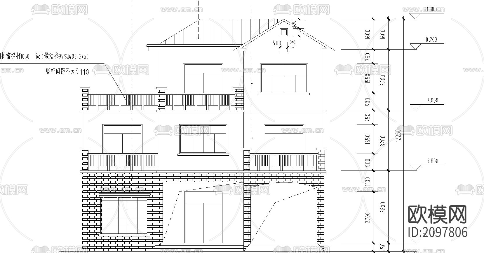窗户CAD施工图下载（渲染图2）