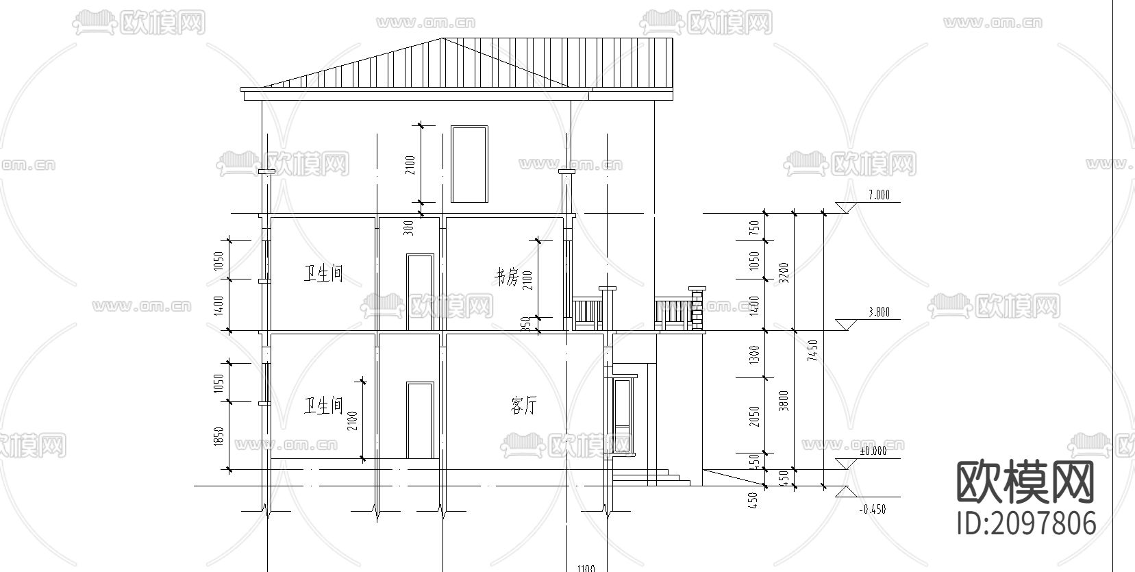 窗户CAD施工图下载（渲染图6）