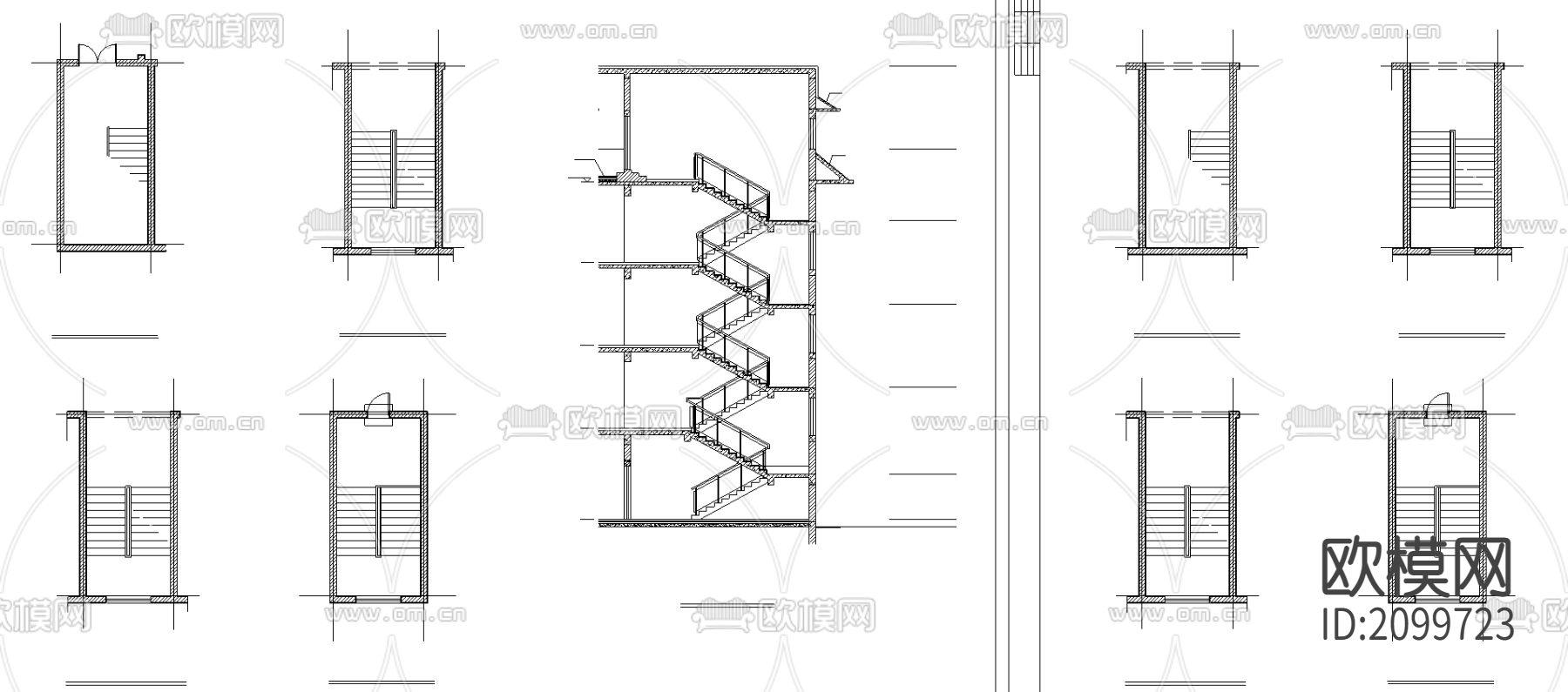 一套宾馆建筑CAD图纸下载（渲染图1）