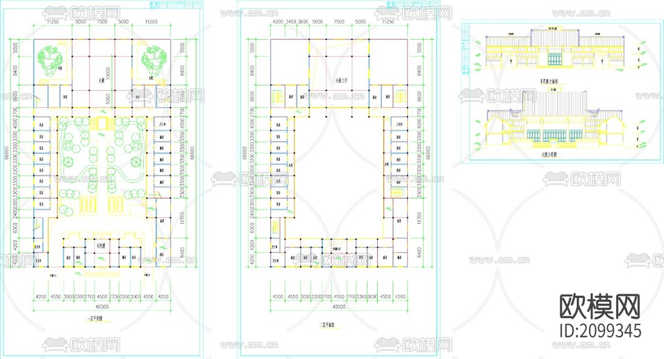 古建筑建筑CAD施工图下载