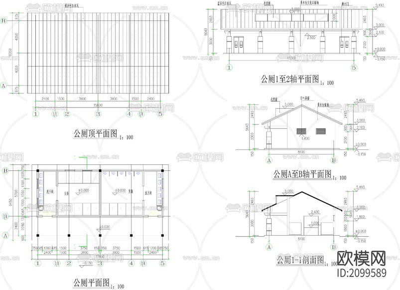 廁所CAD施工圖下載