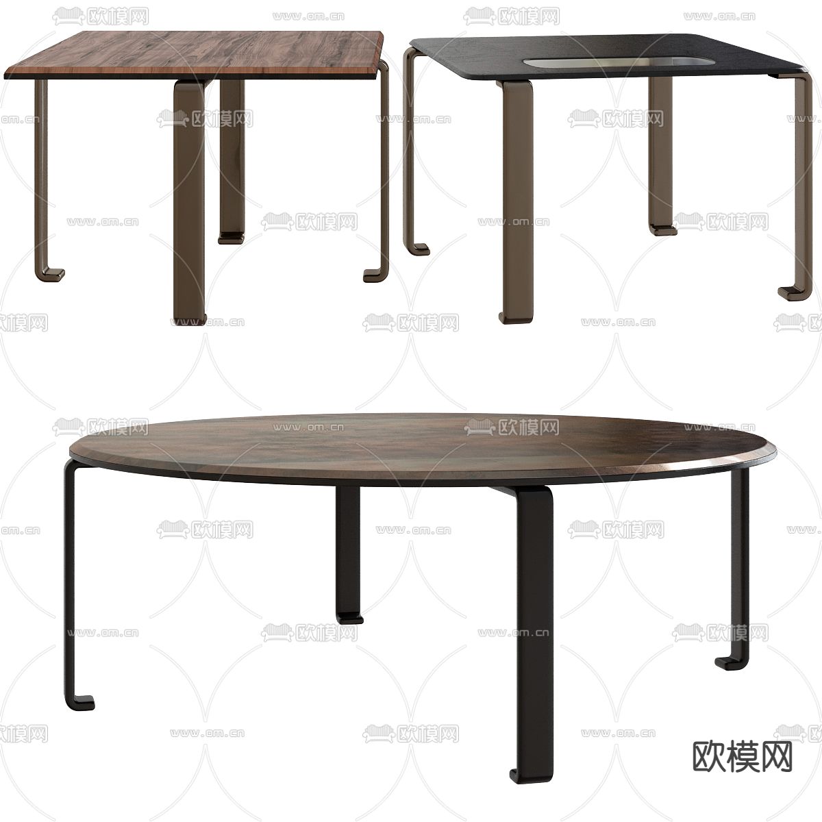 现代茶几3d模型下载