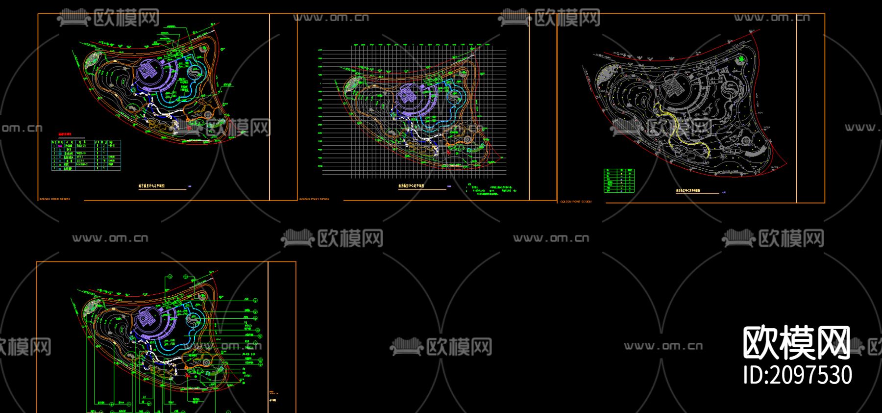 建筑临里中心CAD平面图下载（渲染图2）