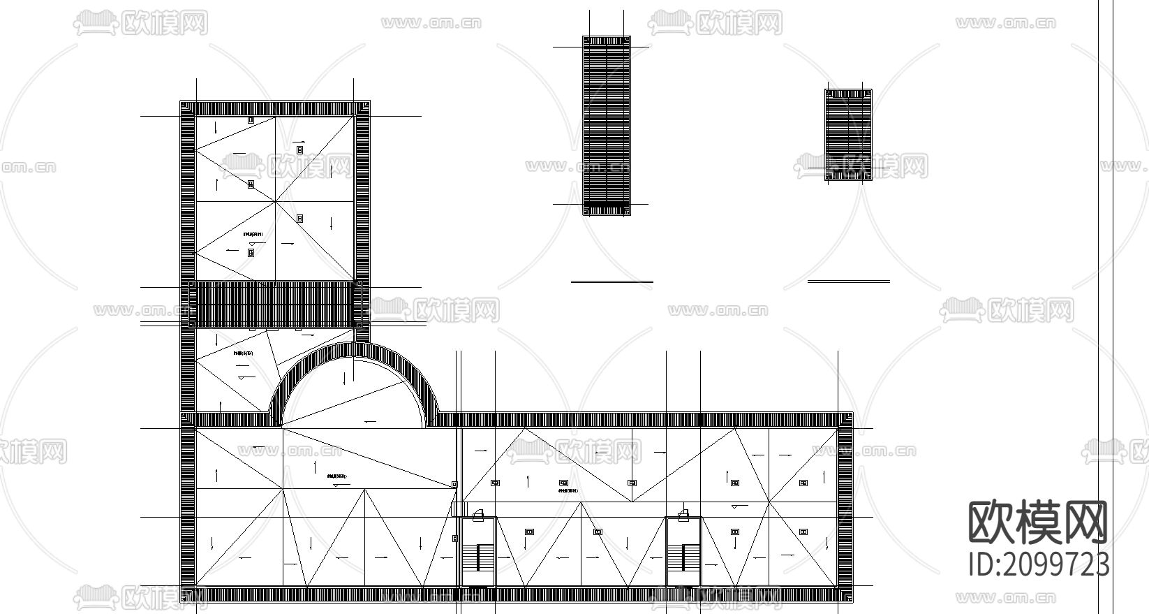 一套宾馆建筑CAD图纸下载（渲染图3）