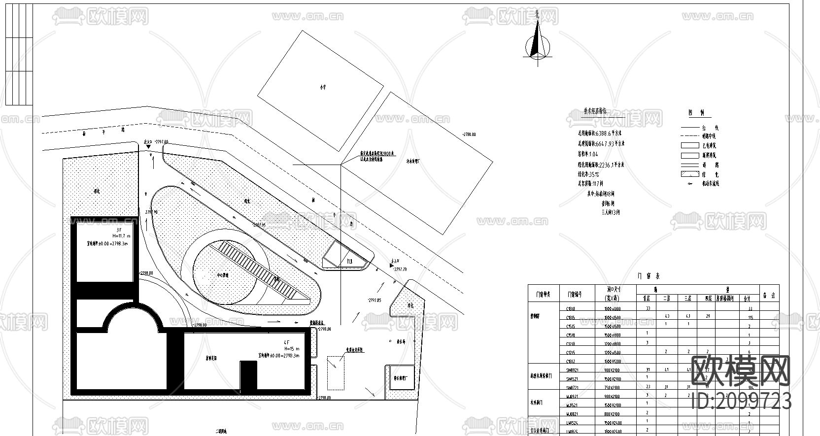 一套宾馆建筑CAD图纸下载（渲染图4）