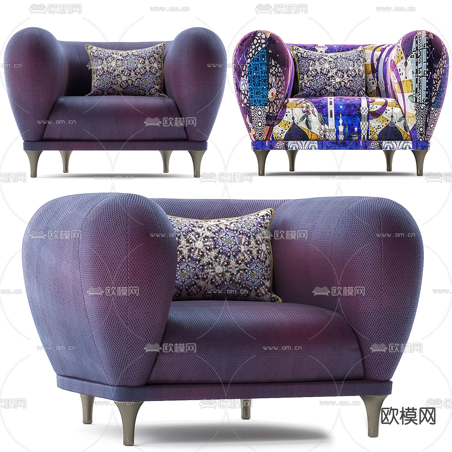 Roche Bobois单人沙发3d模型下载