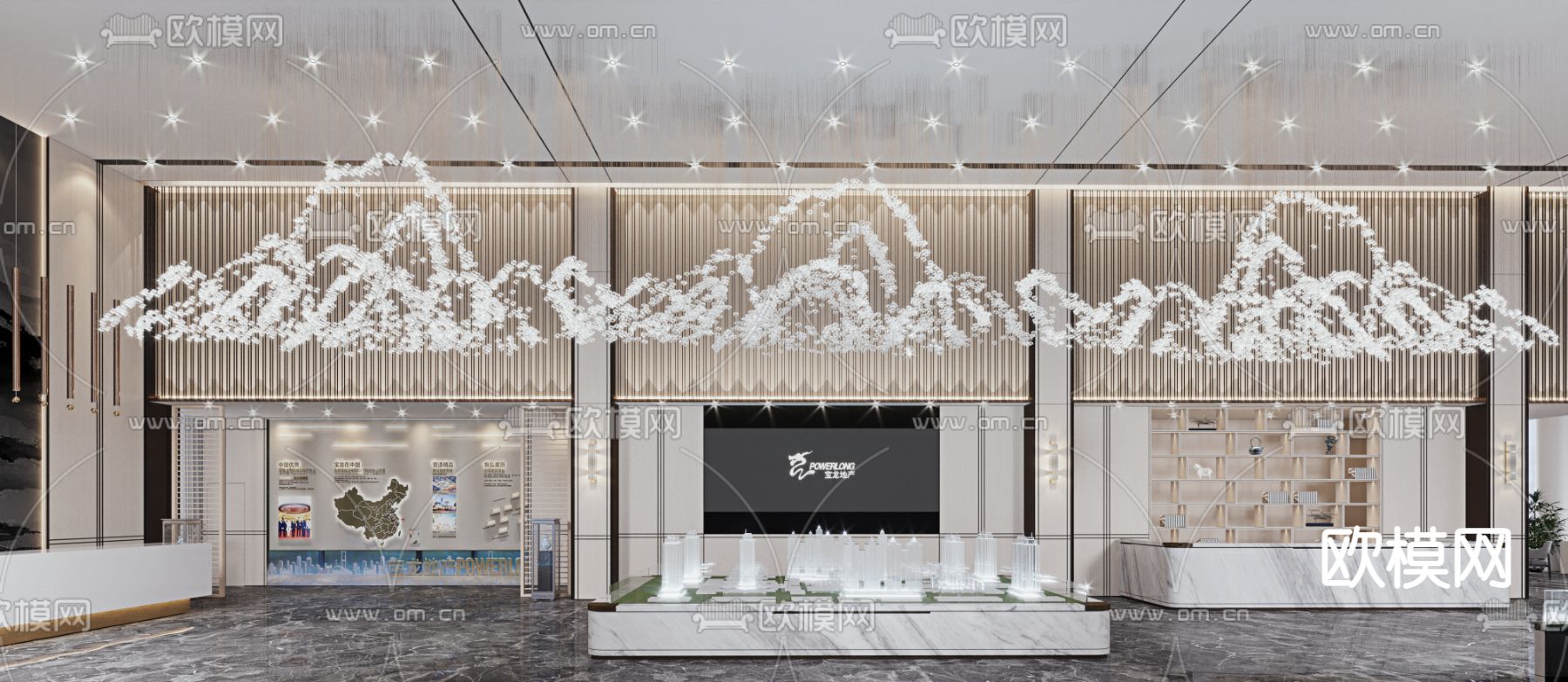 现代售楼处3d模型下载（渲染图3）