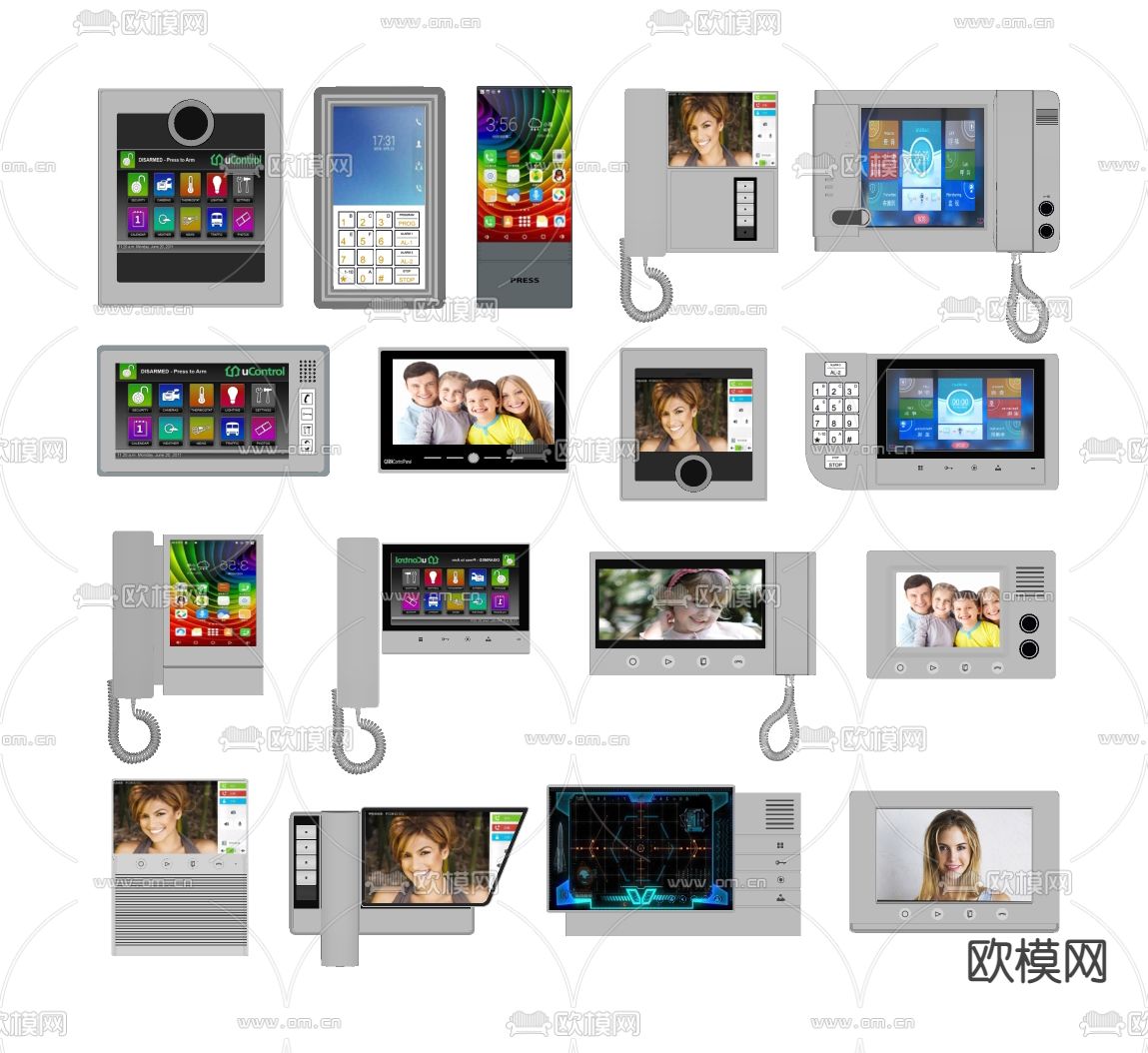 现代电话su模型下载（渲染图2）