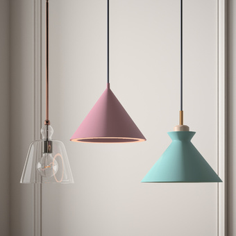 北欧轻奢玻璃小吊灯3d模型