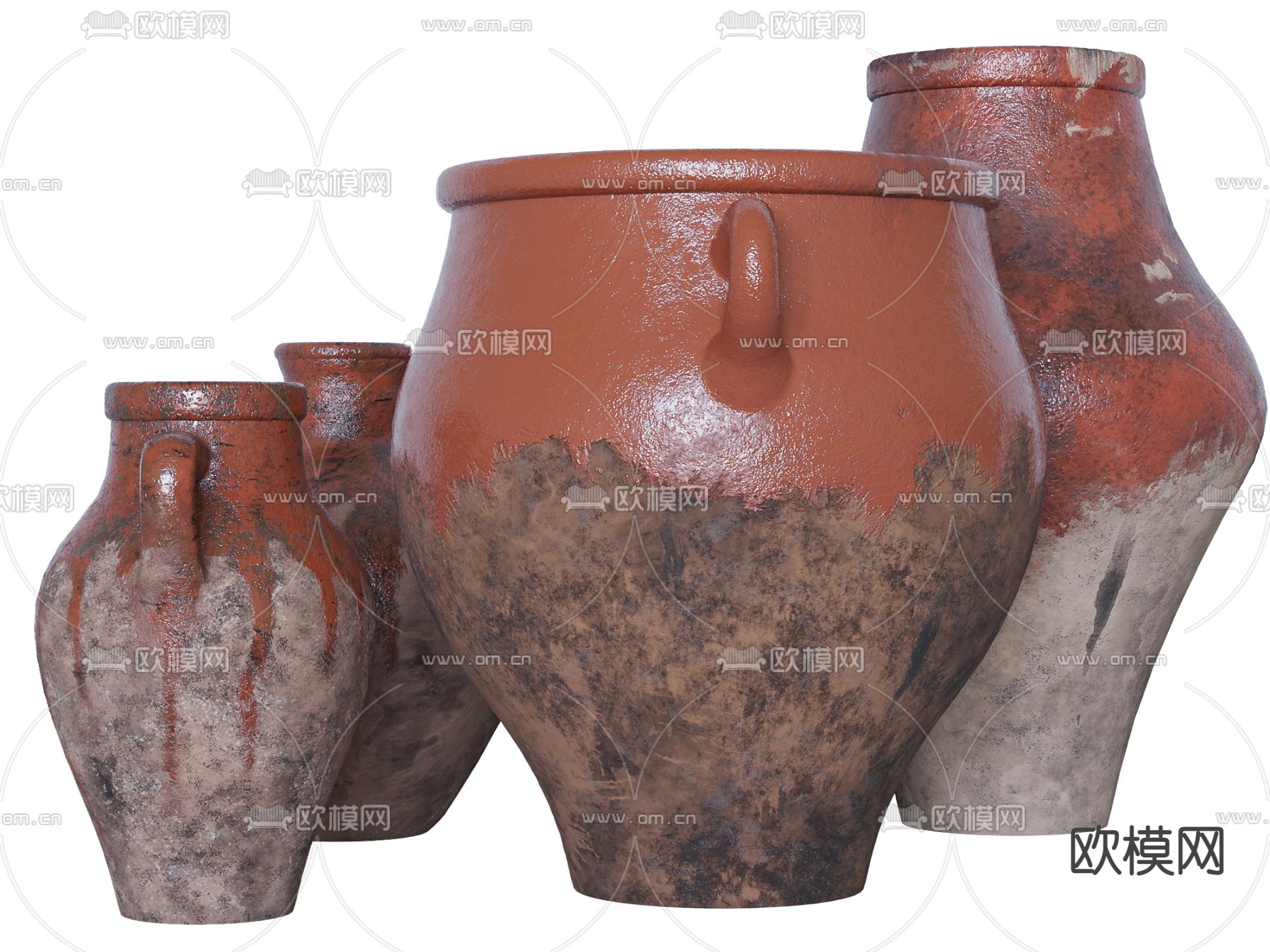 侘寂陶罐花瓶3d模型下载