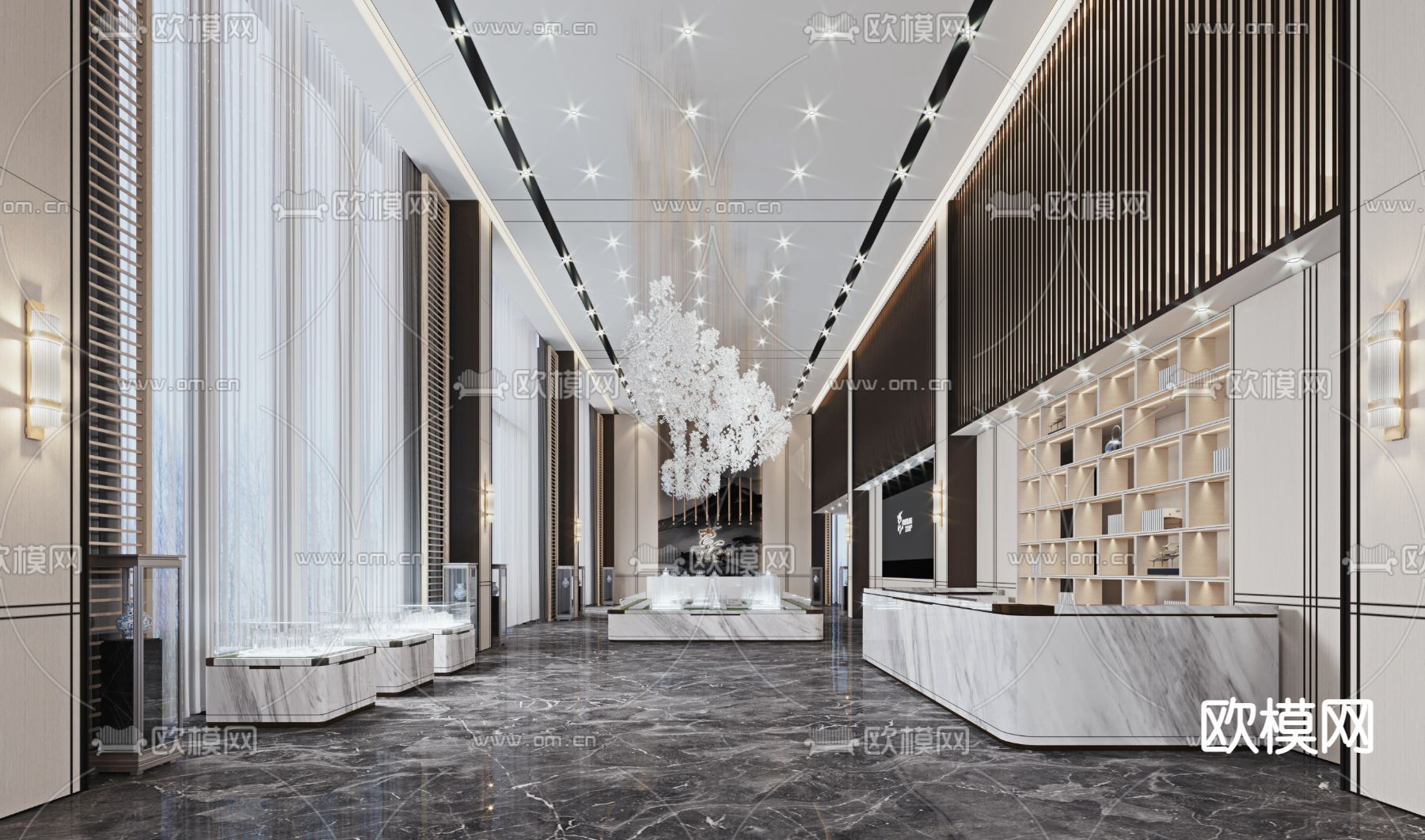现代售楼处3d模型下载（渲染图2）