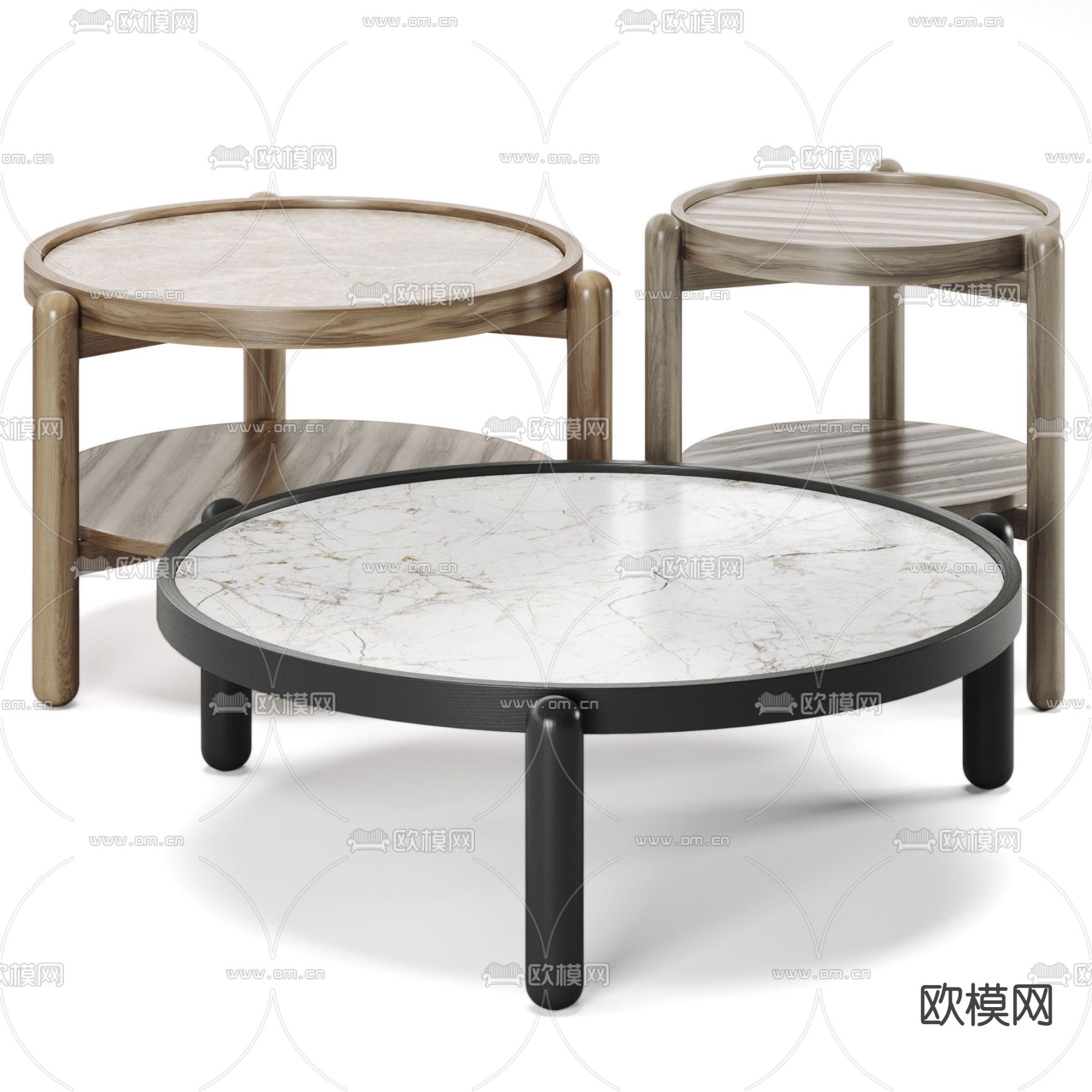 北欧茶几su模型下载（渲染图1）