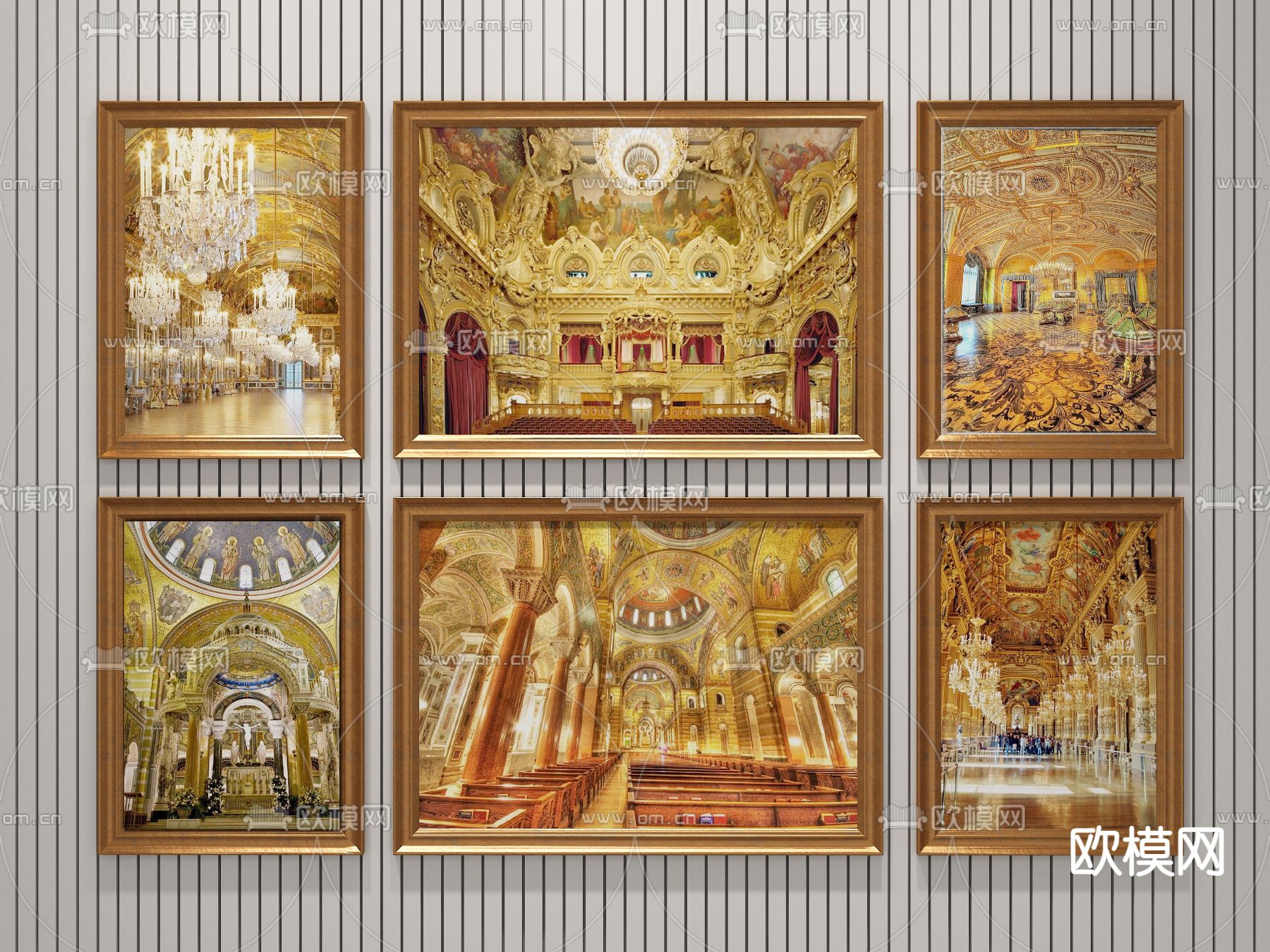 欧式古典装饰画3d模型下载