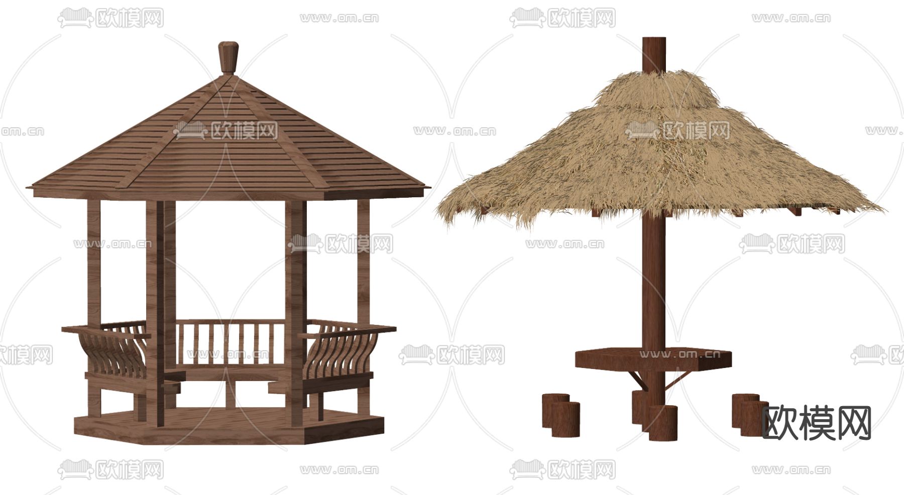 现代景观亭su模型下载（渲染图2）