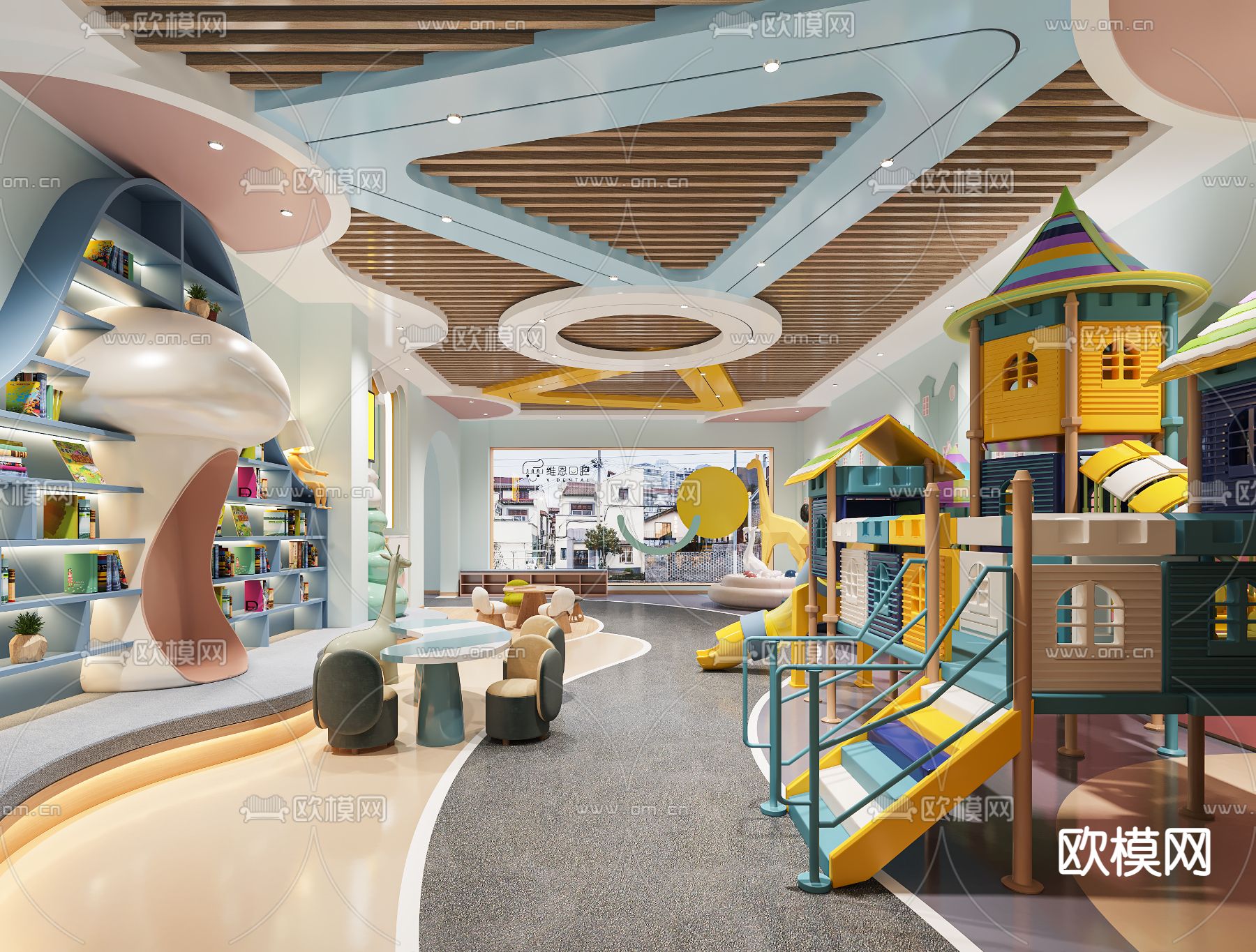 现代儿童口腔诊所3d模型下载（渲染图10）