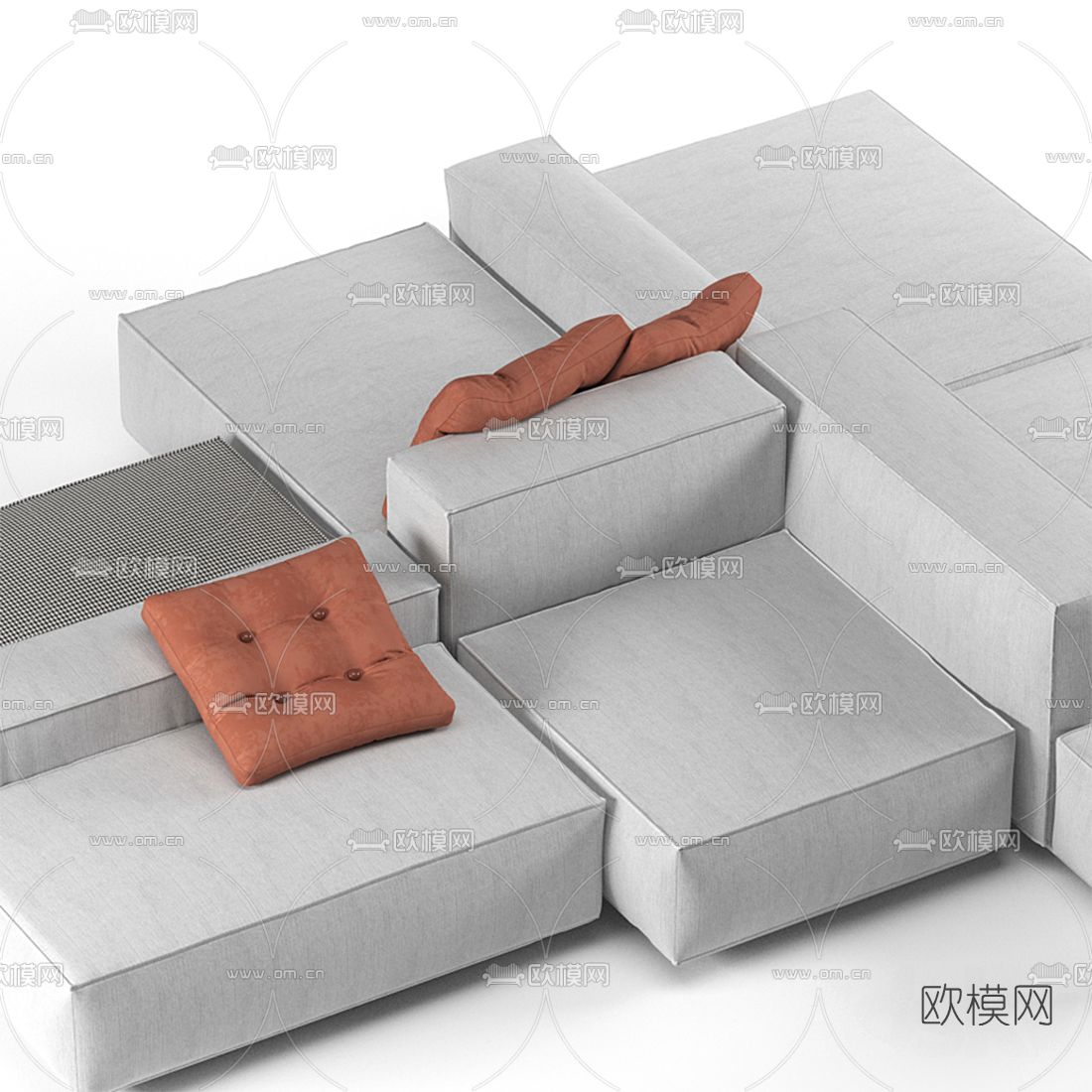 Arflex拼接多人沙发3d模型