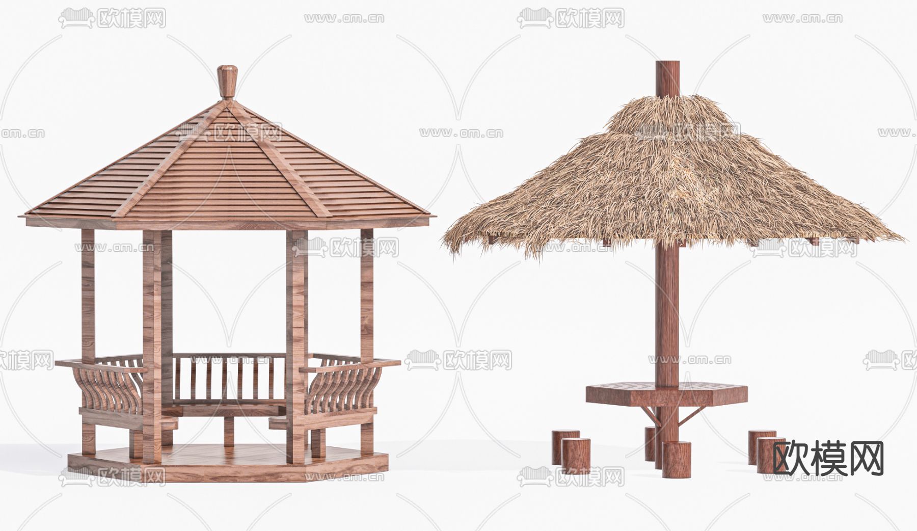 现代景观亭su模型下载（渲染图1）