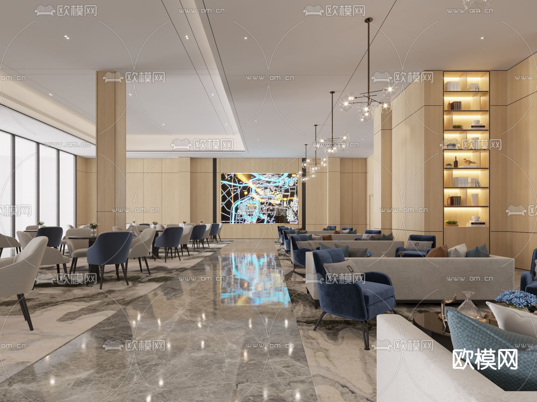 现代售楼部3d模型下载（渲染图4）