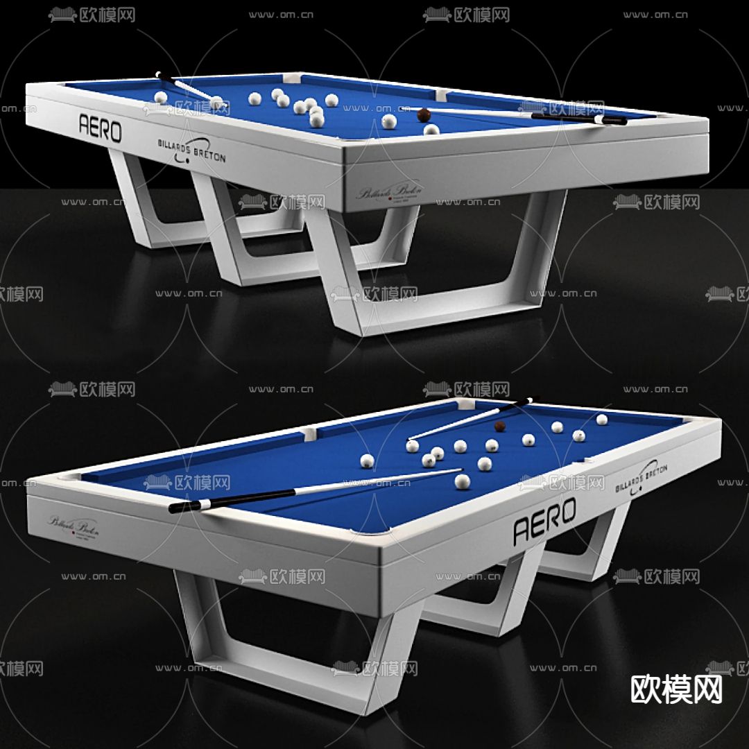 现代台球桌3d模型下载