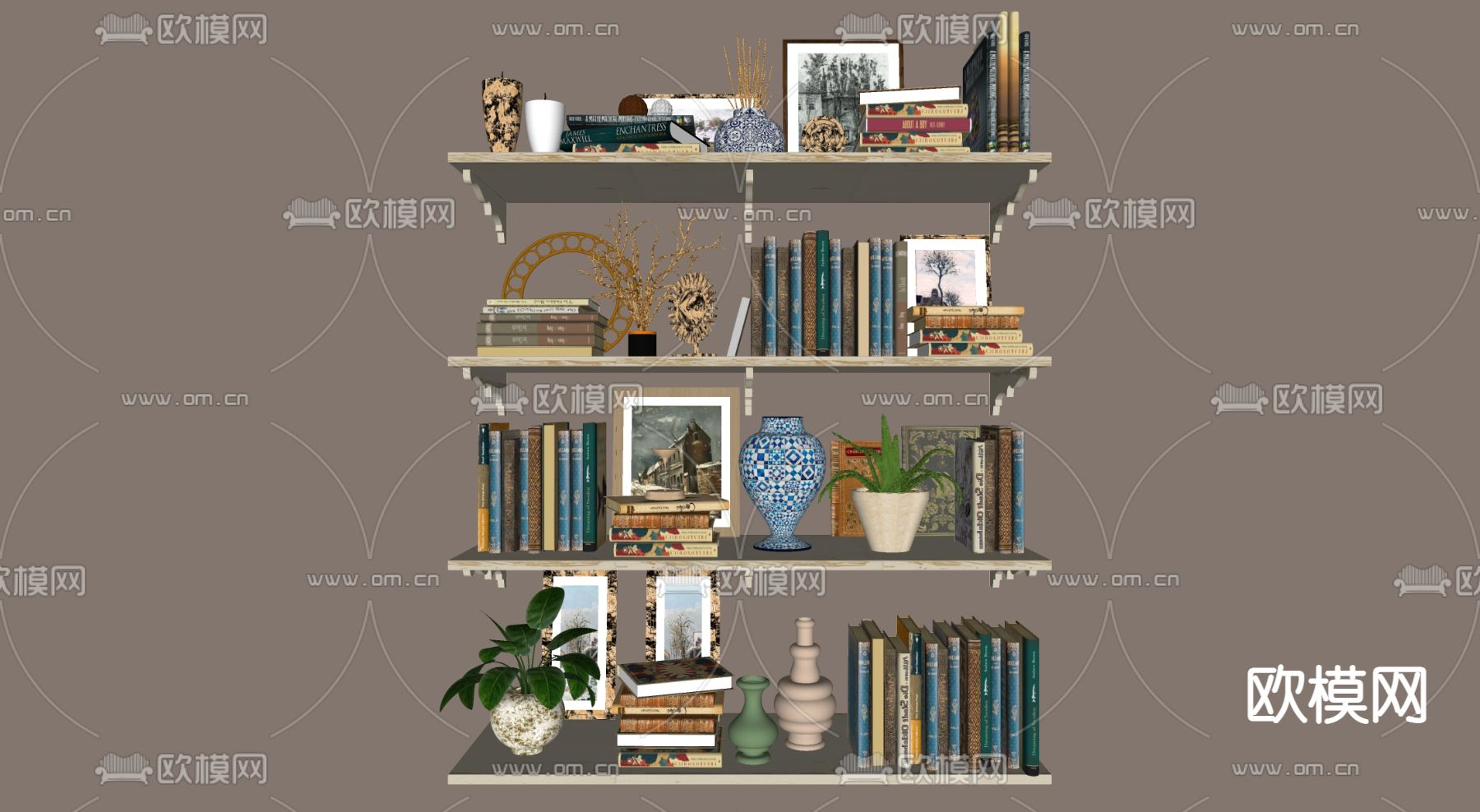 美式饰品摆件su模型