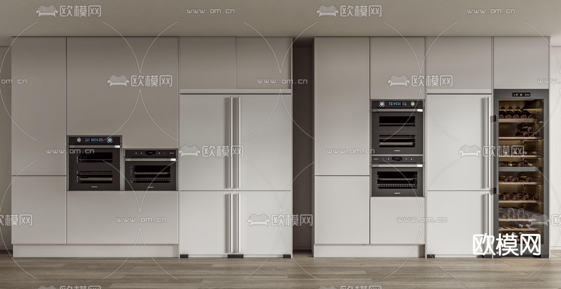 现代橱柜su模型