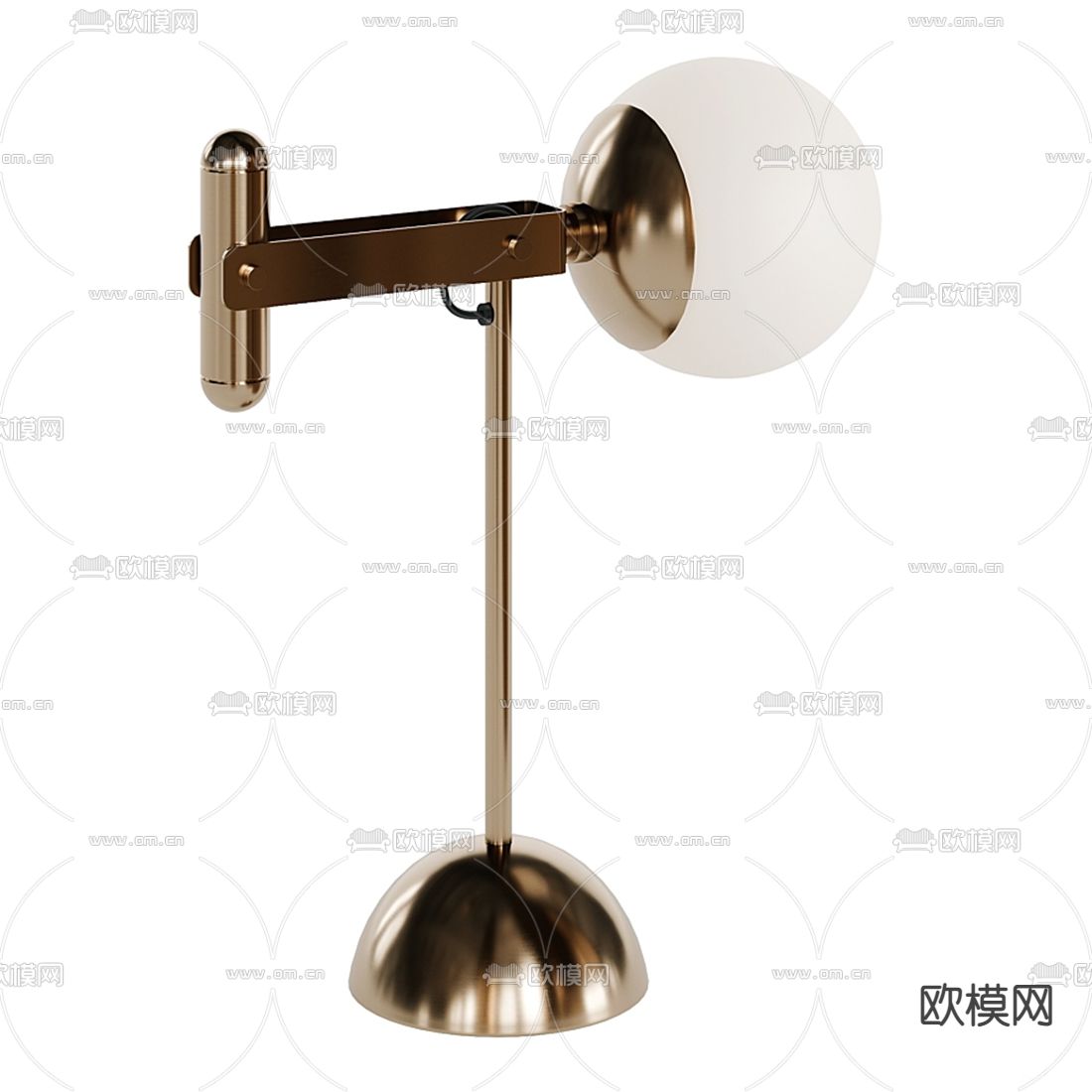 Fendi 现代金属球形台灯3d模型下载（渲染图3）