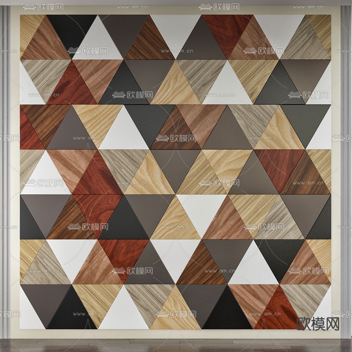 现代护墙板3d模型下载