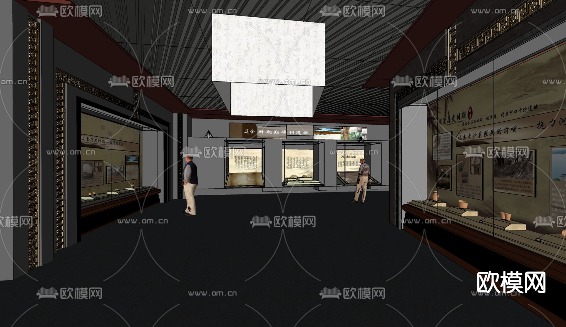 现代博物馆内部su模型下载（渲染图2）