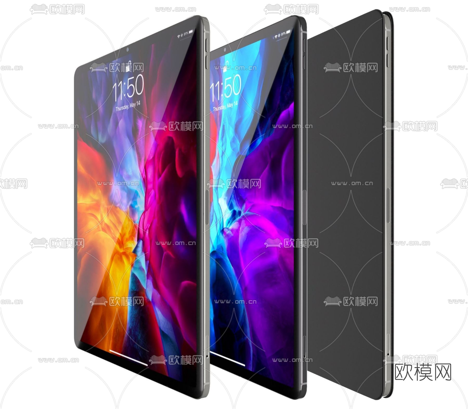 现代苹果平板电脑3d模型下载（渲染图3）