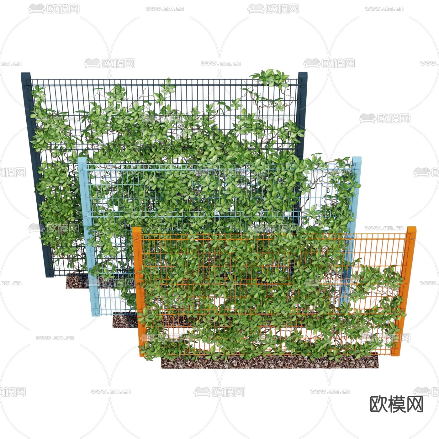 现代绿植藤曼3d模型