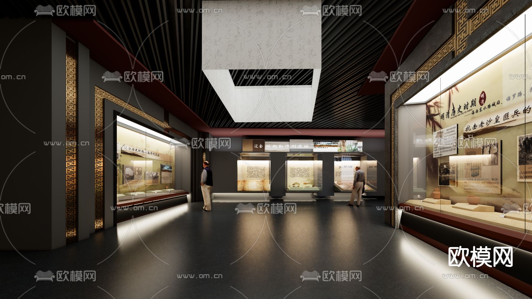 现代博物馆内部su模型下载（渲染图1）