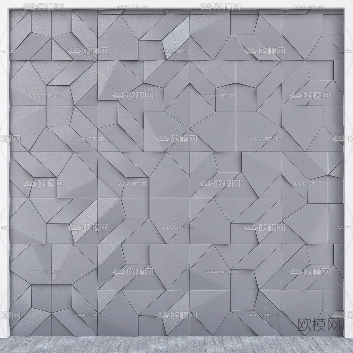 现代几何凹凸背景墙3d模型下载