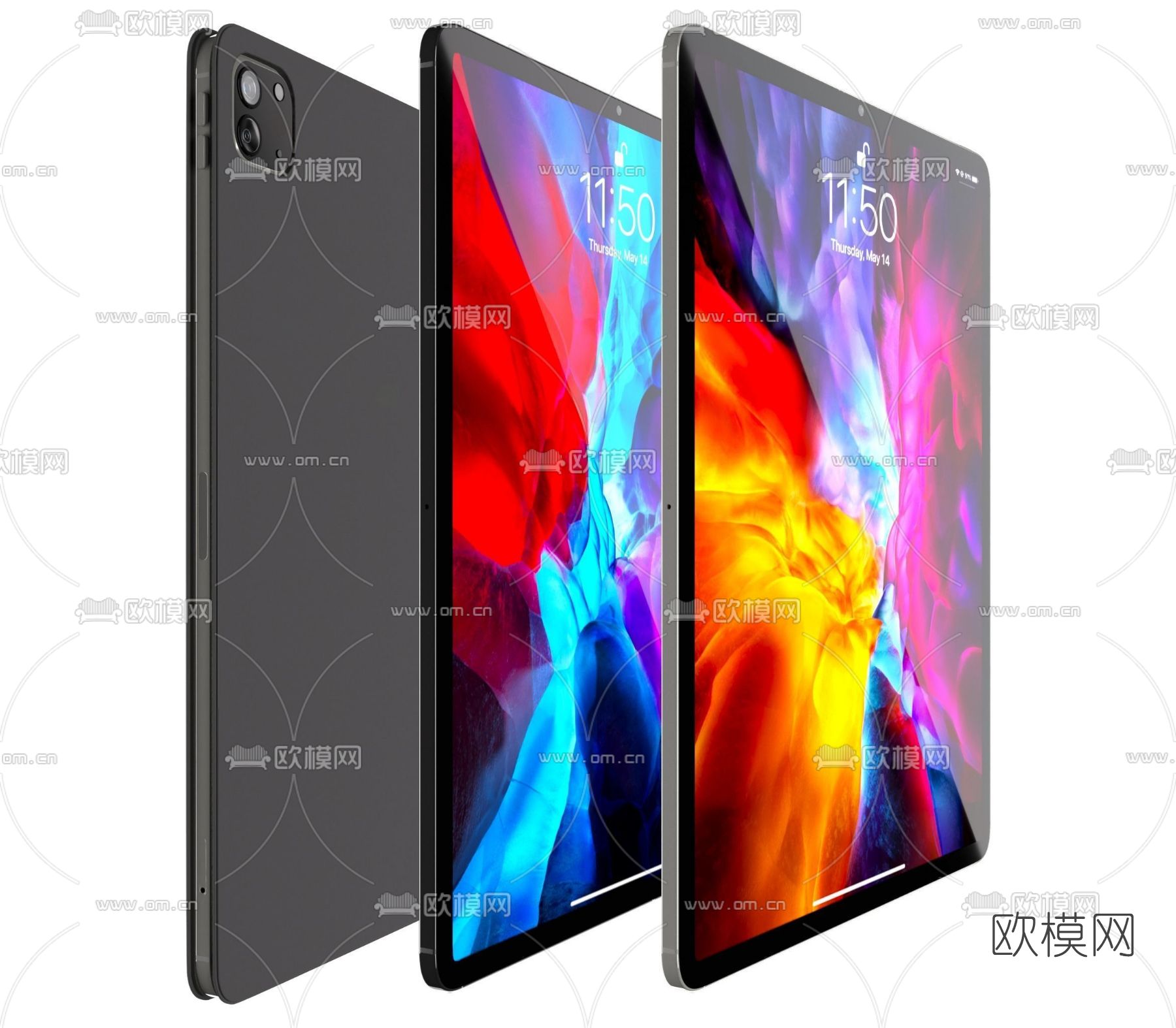 现代苹果平板电脑3d模型下载（渲染图2）