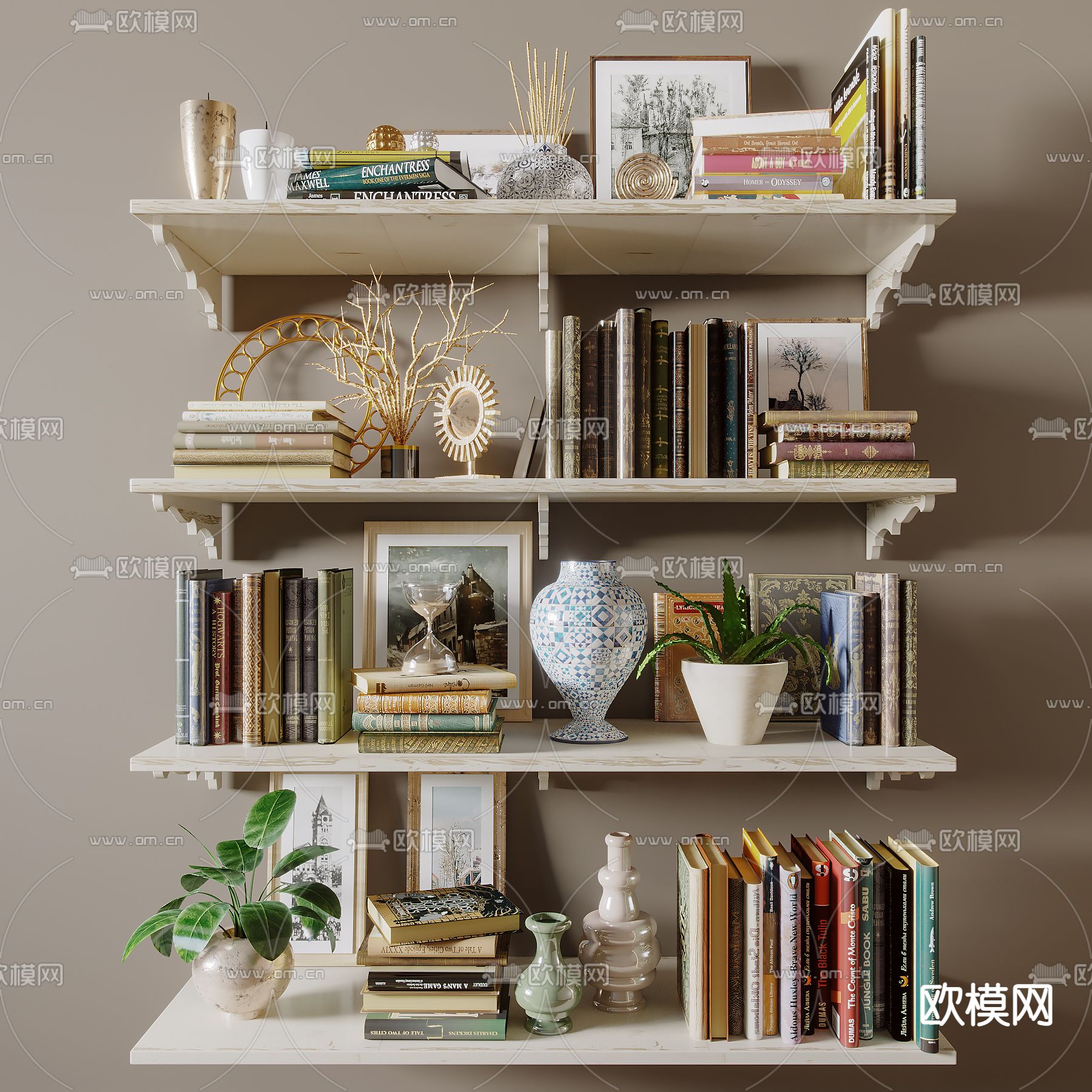 美式饰品摆件su模型