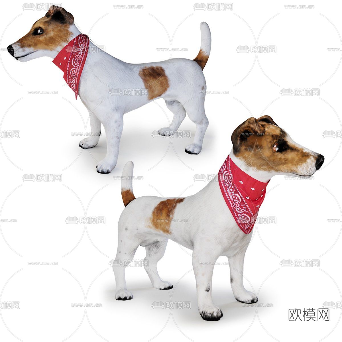 现代动物犬3d模型下载（渲染图1）