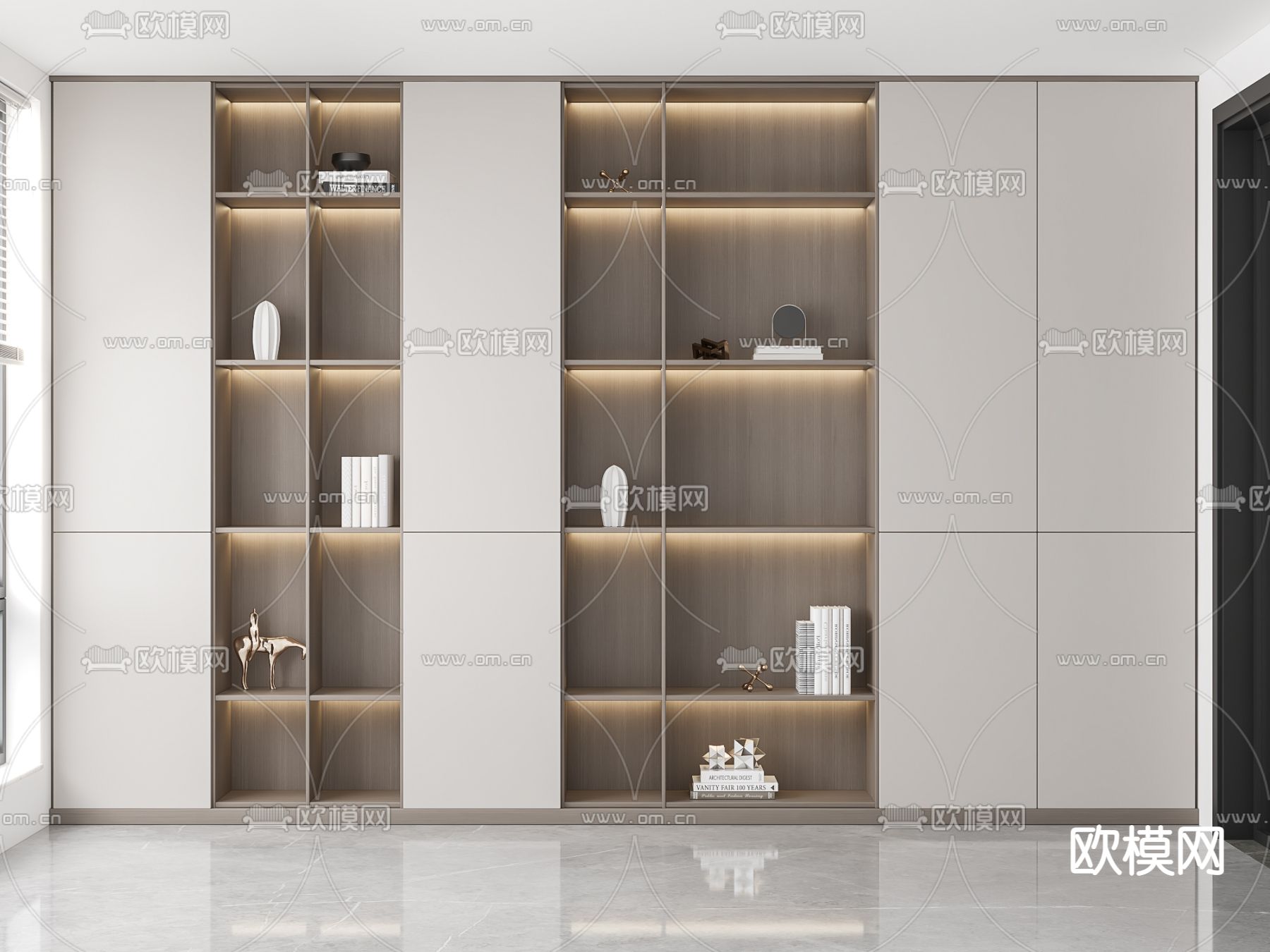 现代装饰柜衣柜3d模型下载