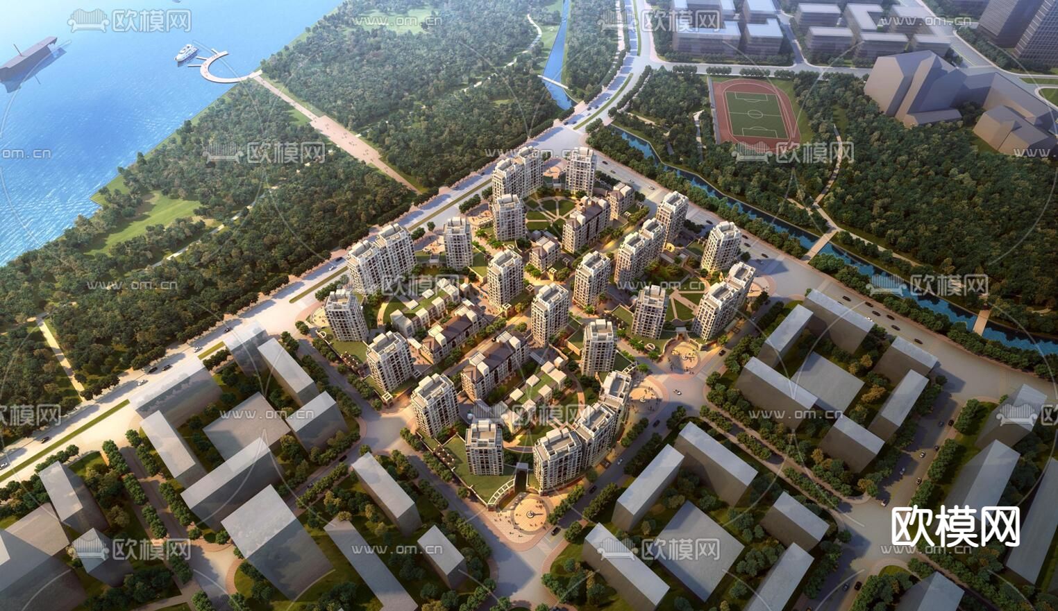 新古典高品质住宅小区su模型