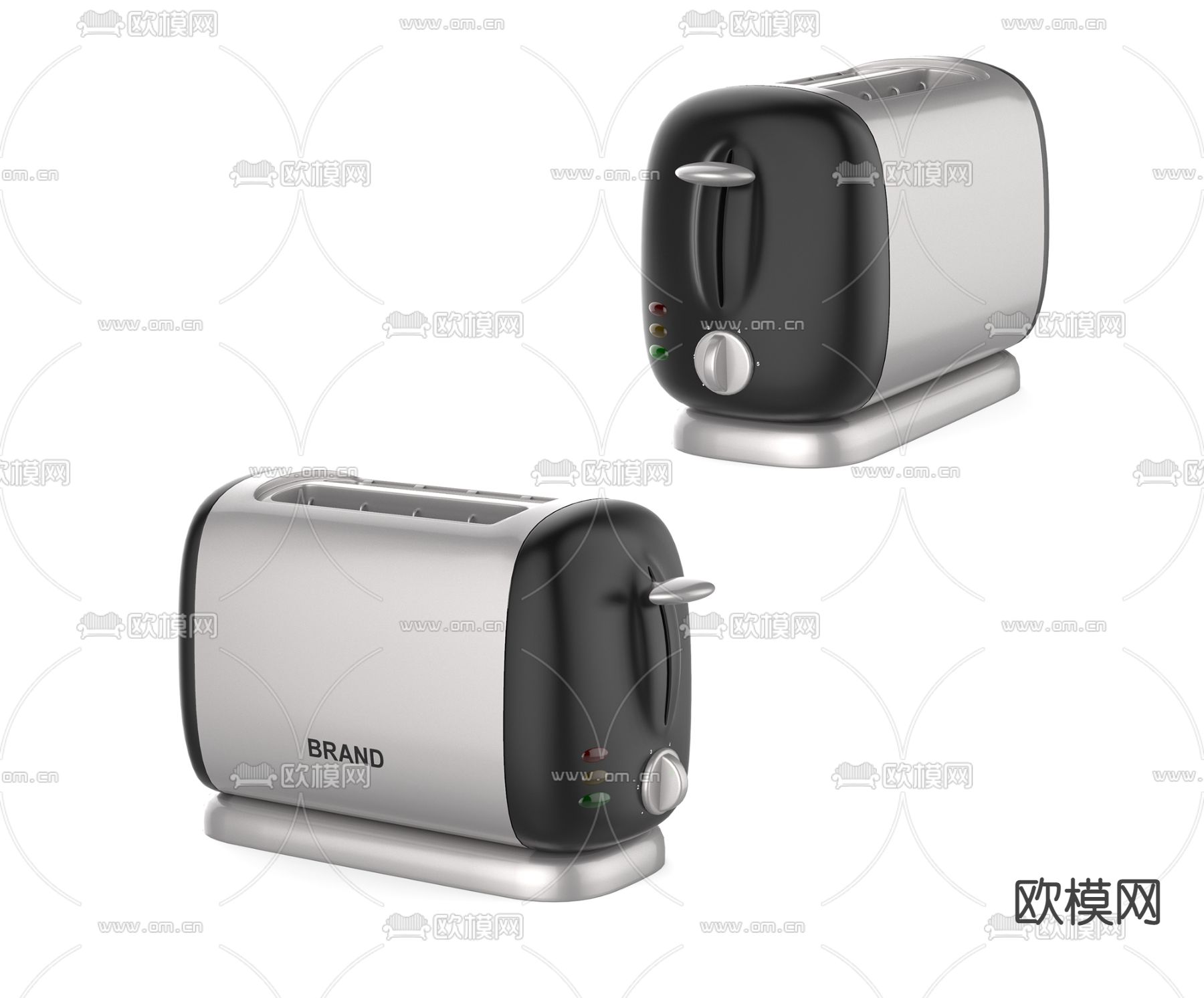现代多士炉面包机3d模型下载