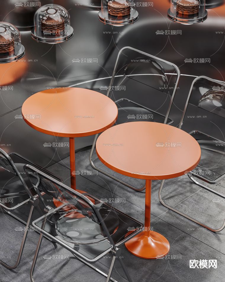 工业风甜品蛋糕店3d模型