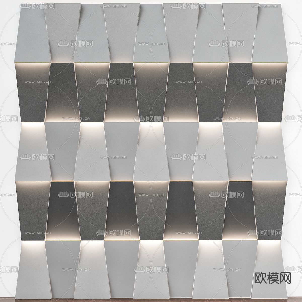 现代轻奢护墙板3d模型下载