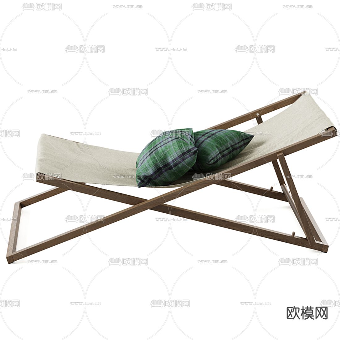 现代简约休闲躺椅3d模型下载（渲染图3）