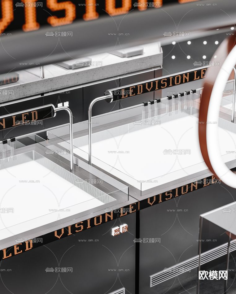 工业风甜品蛋糕店3d模型