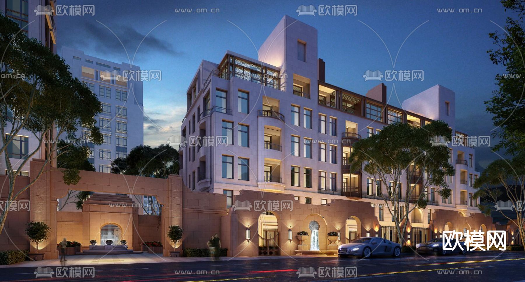 新古典高品质住宅小区su模型