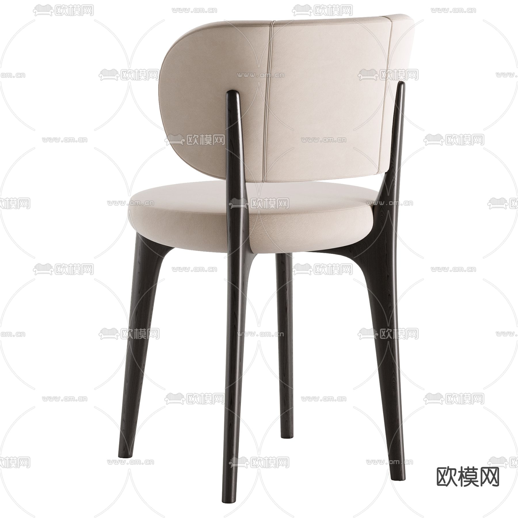 现代单椅餐椅3d模型下载（渲染图2）