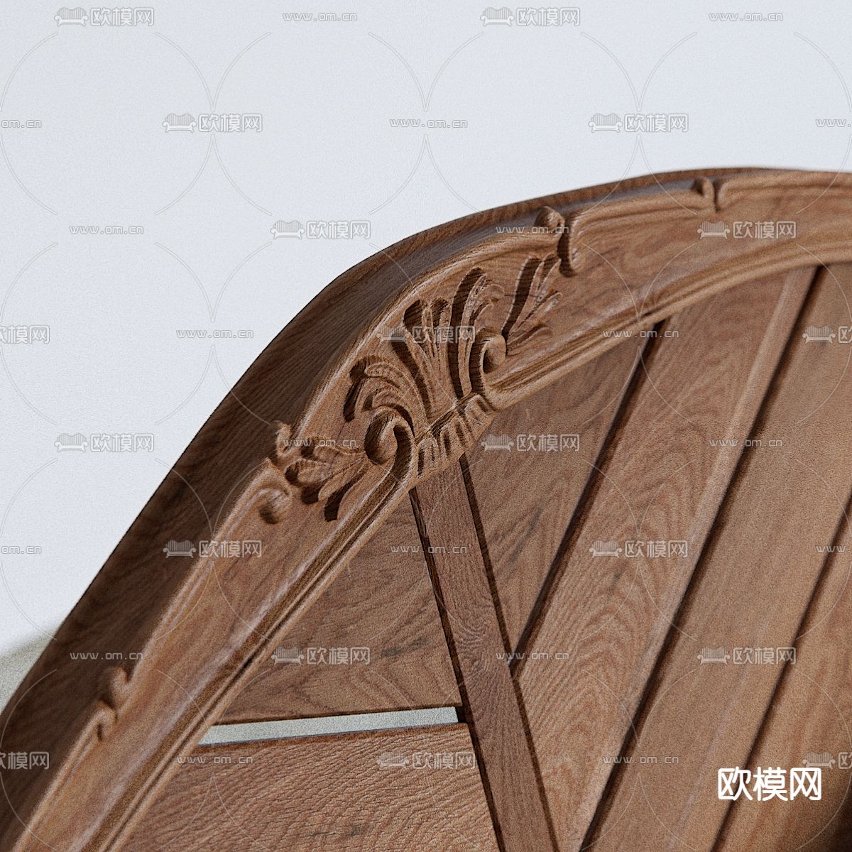 美式实木躺椅3d模型下载（渲染图3）