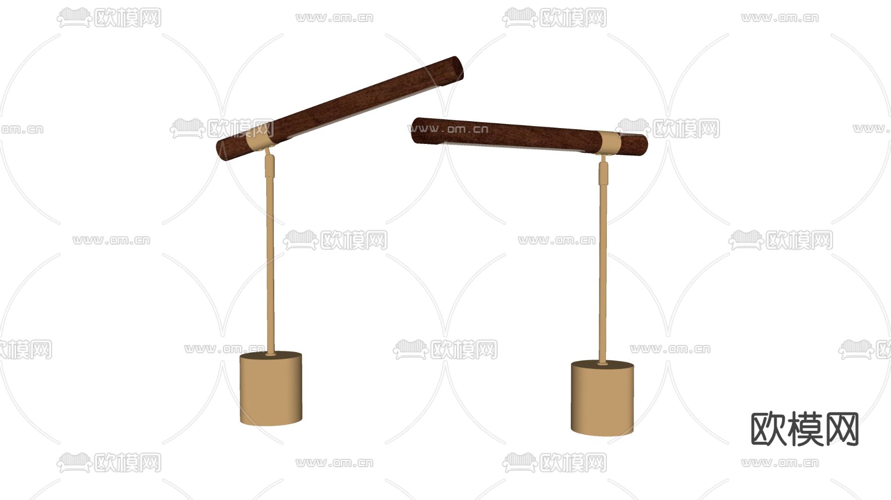 现代台灯su模型