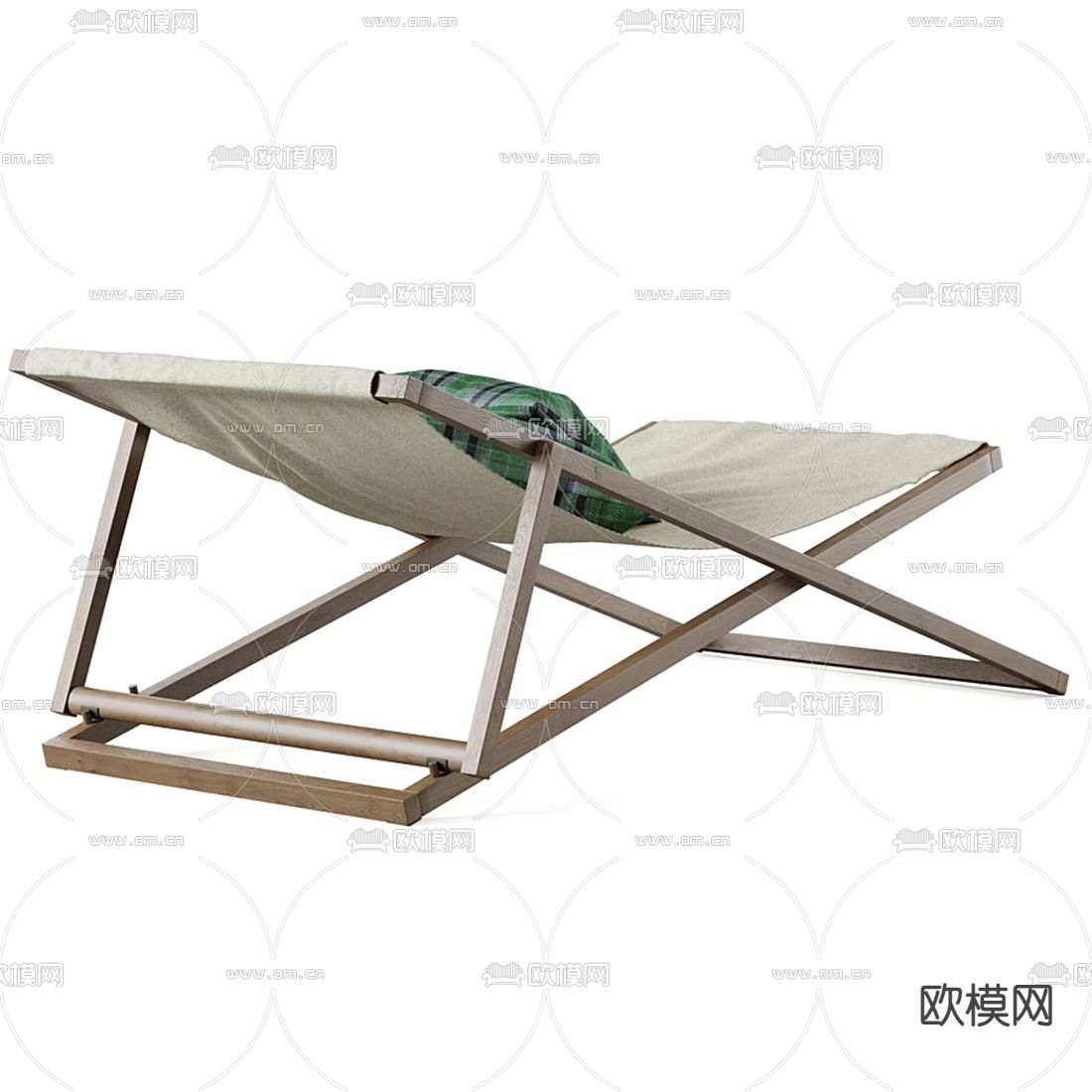 现代简约休闲躺椅3d模型下载（渲染图4）